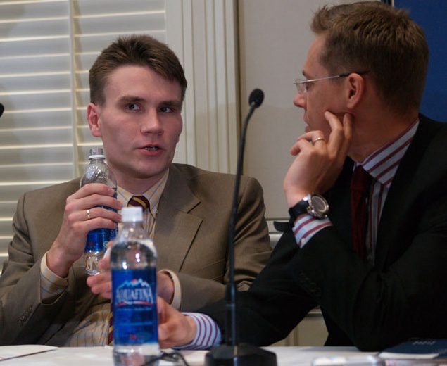 Nils Ole Oermann & Alexander Stubb debating the issues