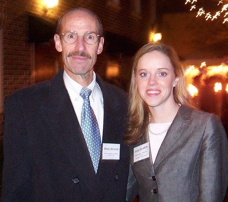 (l-r) Andy Abrams, Dean & Professor of Law at the Charleston School of Law with Lucy Sanders