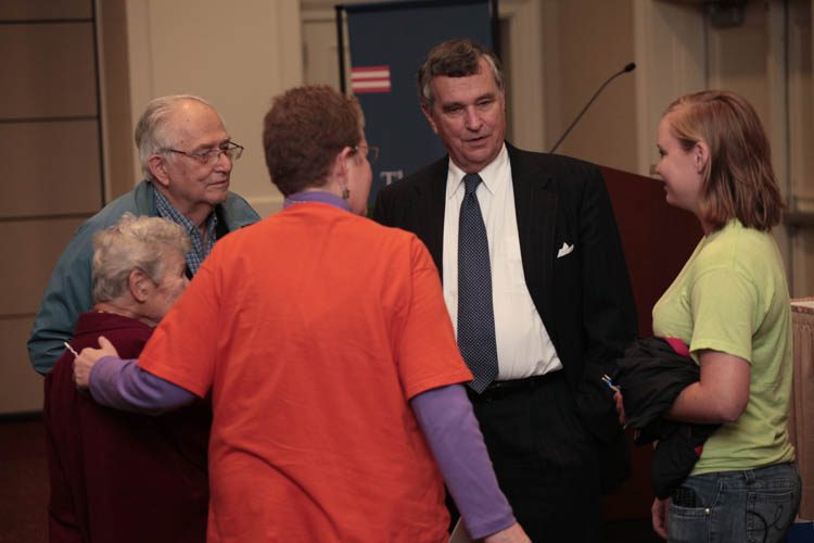 Hodding Carter with guests