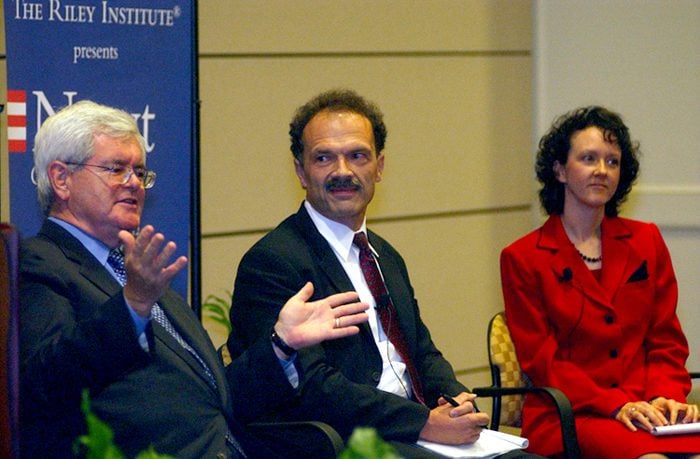 Discussion Panel: Newt Gingrich, Danielle Vinson, political science professor at Furman, and John Pitney, professor of government at Claremont McKenna College, CA