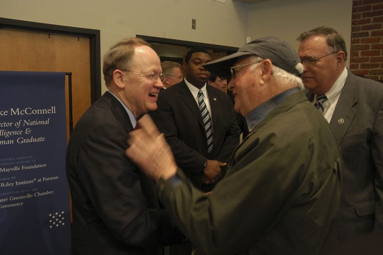 McConnell visiting with guests