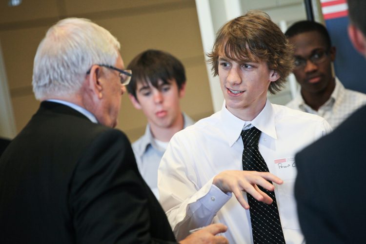 Helmut Schäfer and Furman students