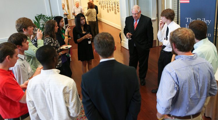 Helmut Schäfer at the reception for Advance Team members and Hollingsworth Scholars