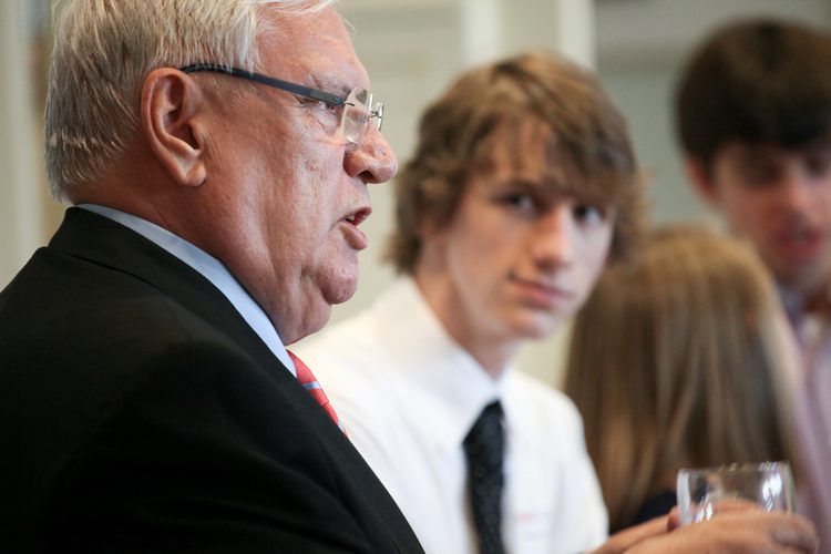 Helmut Schäfer and Furman students