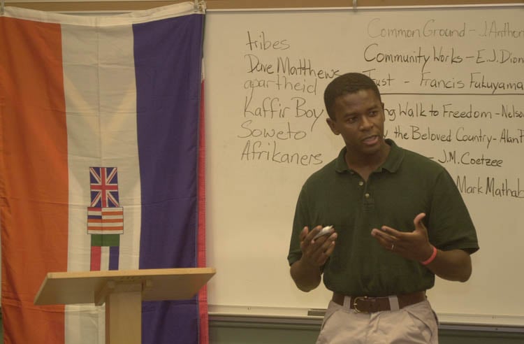 John Simpkins speaking about African and African-American politics