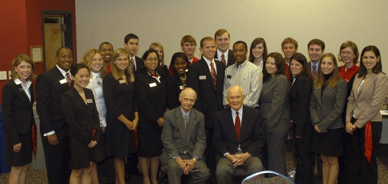 Senator Glenn and Secretary Riley with the Riley Institute Advance Team
