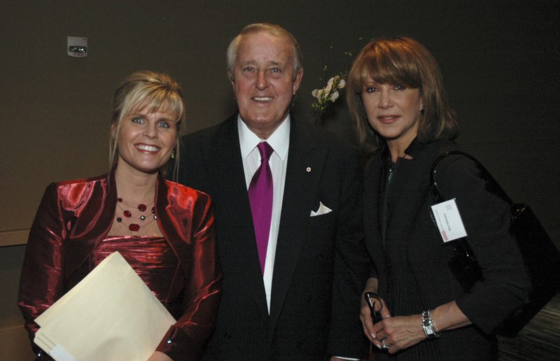 Christy Cox, Prime Minister Brian Mulroney, and Mila Mulroney