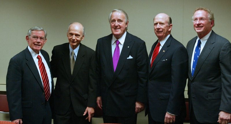 Senator Hugh Leatherman, Governor Richard Riley, Prime Minister Brian Mulroney, Ambassador David Wilkins, and President David Shi