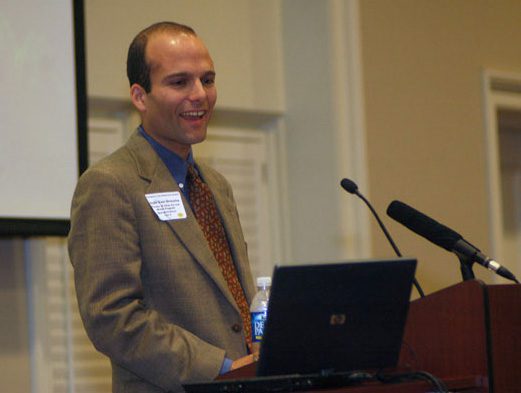 Jason Van Driesche, Director of Clean Air & Water Program with Upstate Forever introducing Chuck Flink