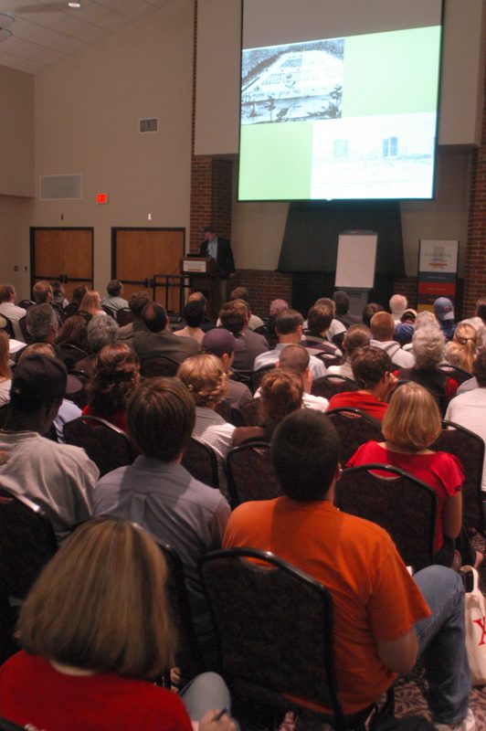 The capacity crowd listening to Graham's presentation on 