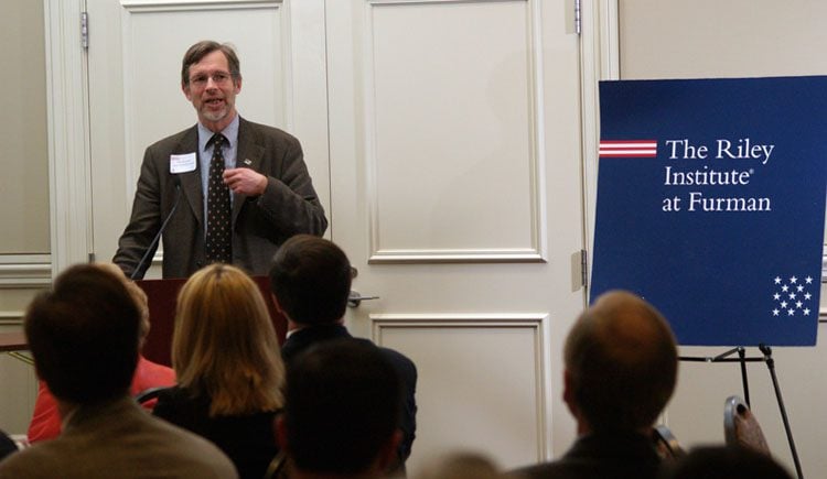 Professor von Prondzynski addressing the group