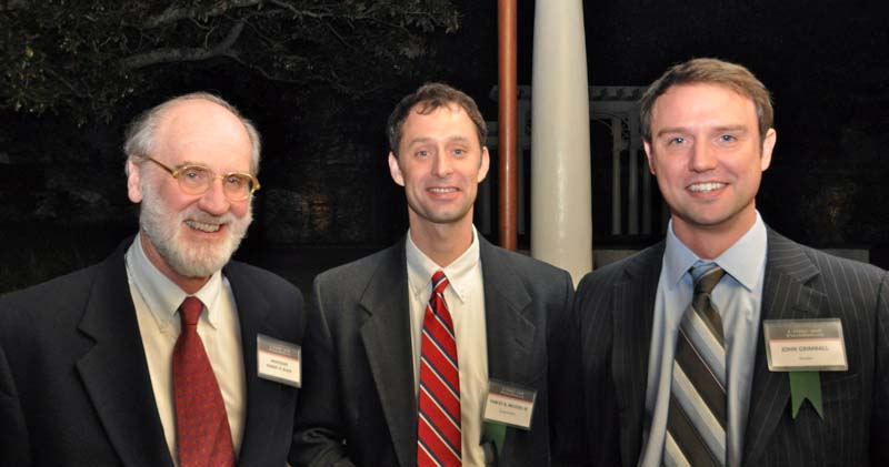 (l-r) Professor Bob Black, Charleston Law Review members Yancey McLeod and John Grimball