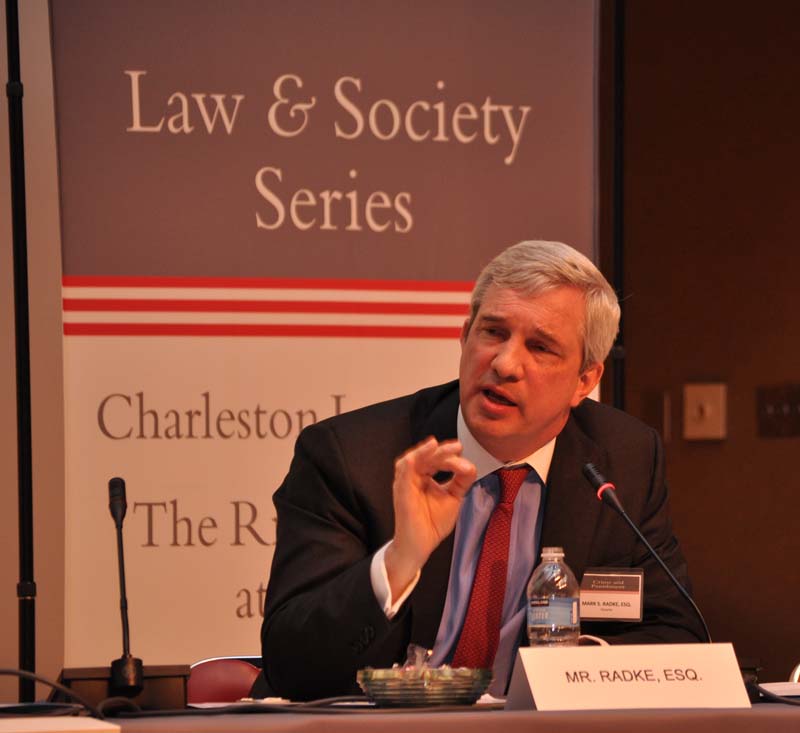 Panel Five: Mark Radke, Esq., partner, Dewey & LeBoeuf, discussing his experience at the Securities and Exchange Commission and white collar crime trends