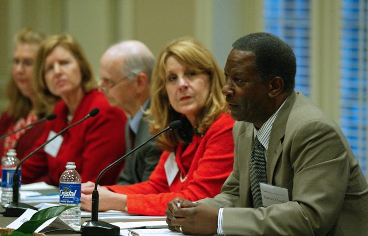 Harvey Choplin addresses the audience