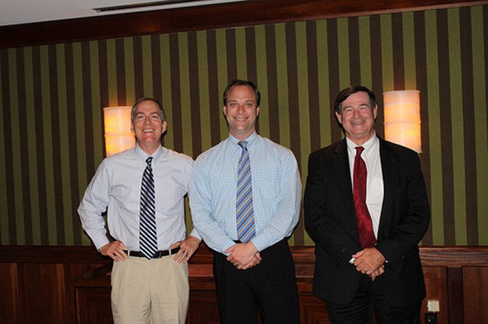 (l-r) SC Mayor Knox White, Dr. John K. Glenn and Riley Institute Executive Director Don Gordon