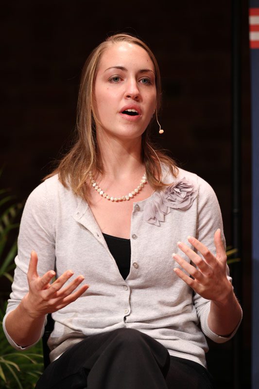 Furman student Katie Fearington '14 plans to major in political science. She points out that college students make up 1% of the population and could lead the way on instituting healthy discourse