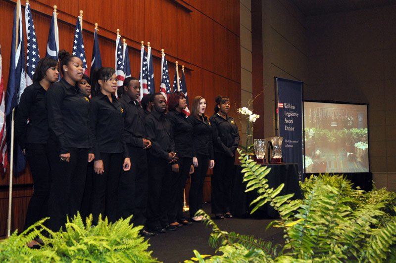 The Spring Valley High School Gospel Ensemble performing 