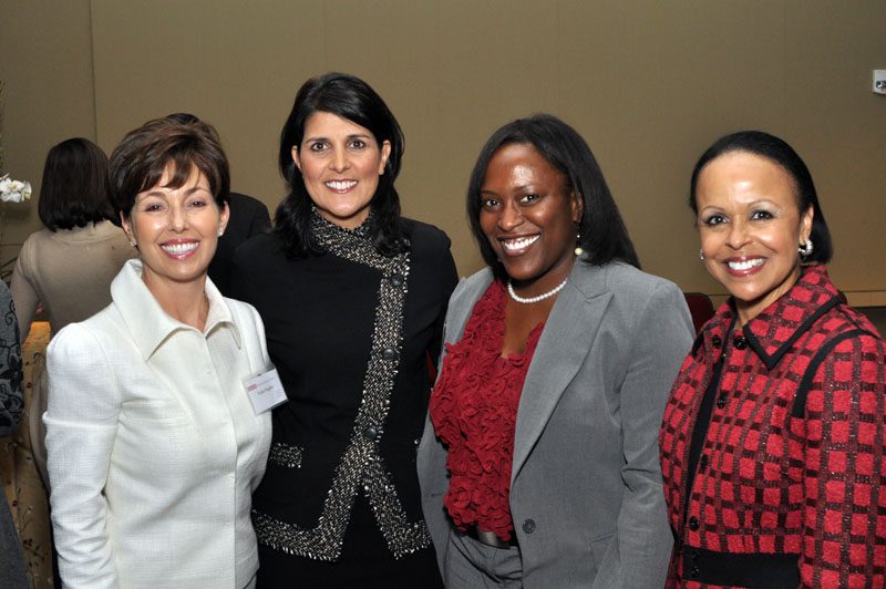 (l-r) Velda Hughes, Governor Haley, Jil Littlejohn and Margaret Jenkins