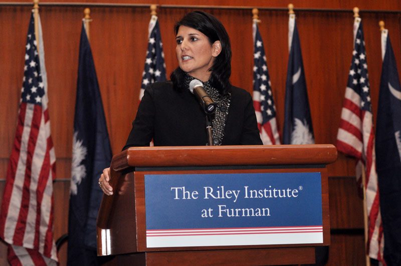 Governor Haley giving the keynote address