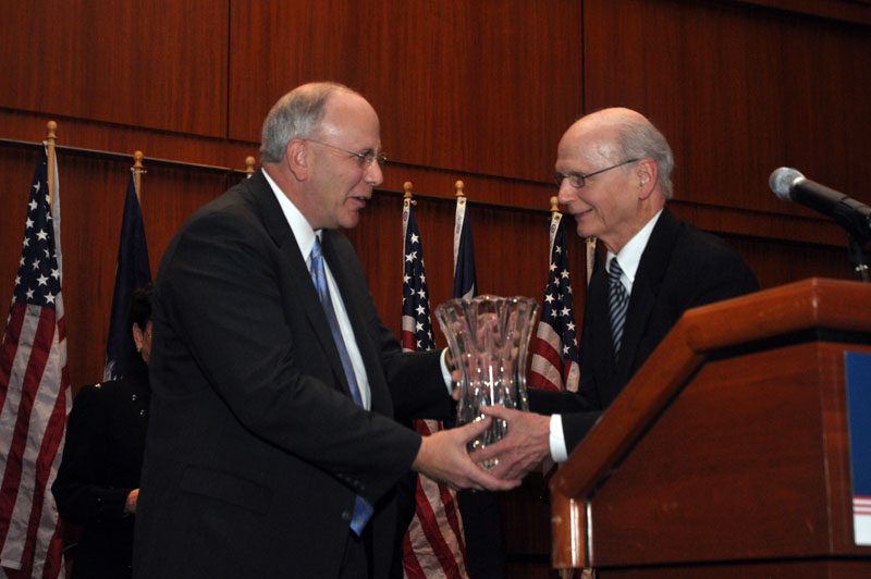 Governor Riley presenting the Award for Excellence in Legislative Leadership to Senator Hayes