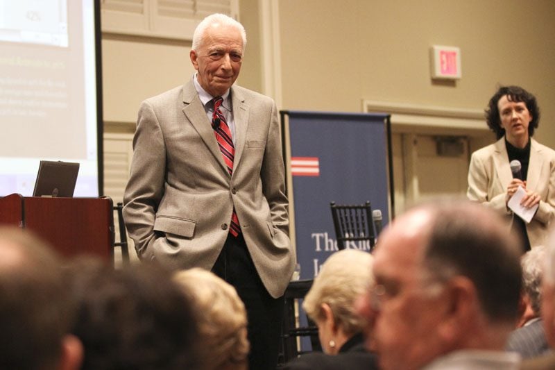 Richard Benedetto answering questions from the audience