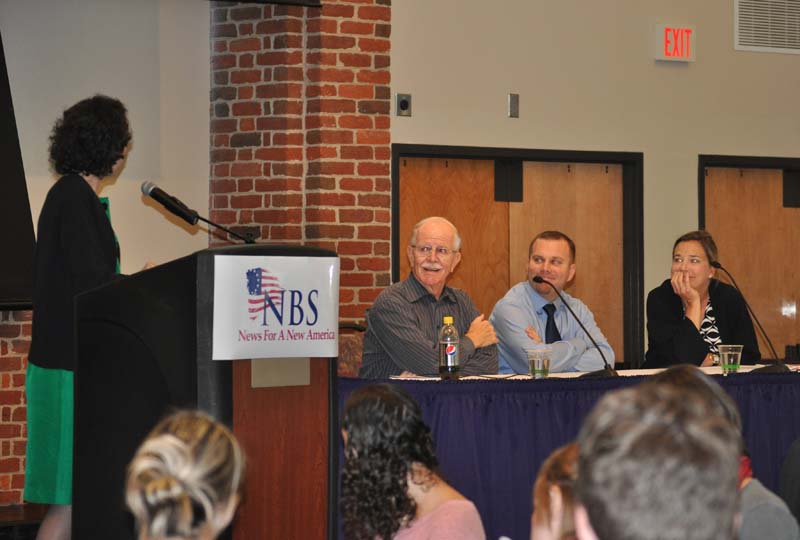 Dr. Vinson serving as the moderator of the discussion on the Constitution