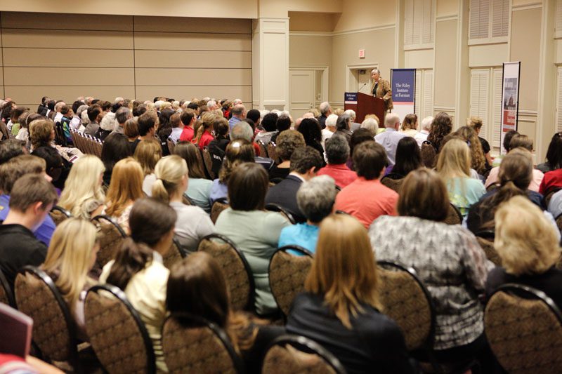 Diane Ravitch speaking to a full house