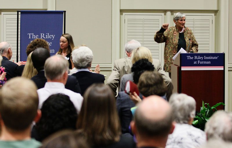 Diane Ravitch receiving a standing ovation