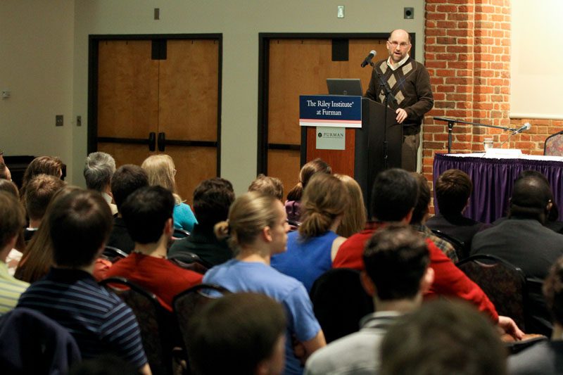 Glen Halva-Neubauer, Professor of Political Science, introducing Anton Gunn