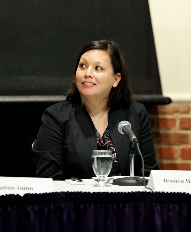 Jessica Hennessey, Professor of Economics, serving as part of the panel discussion following Anton Gunn's address