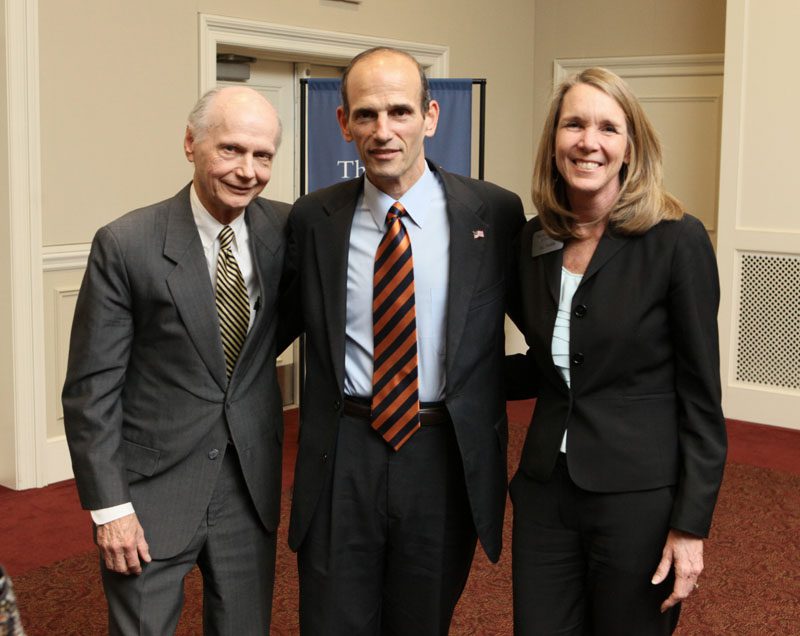 Secretary Riley, Governor Baldacci and Jill Fuson, Riley Insitute's Manager of Conferences and Events