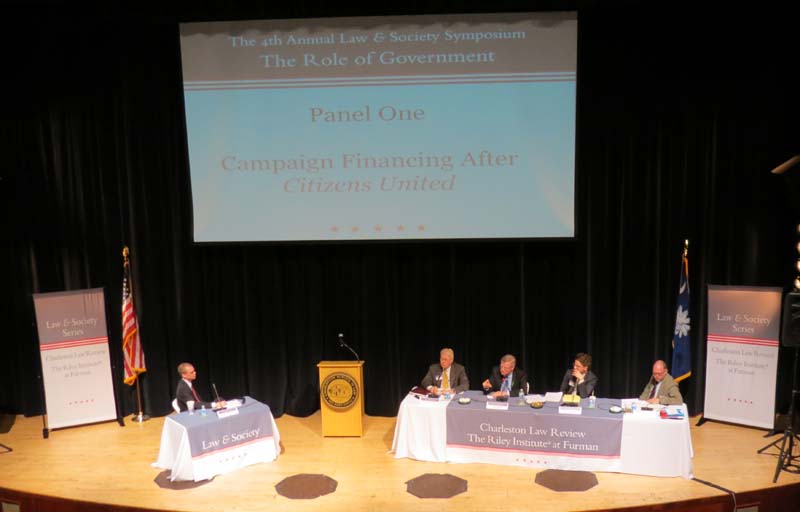 Panel One: Campaign Financing After Citizens United moderated by Jonathan Marcantel, Assistant Professor of Law, Charleston School of Law