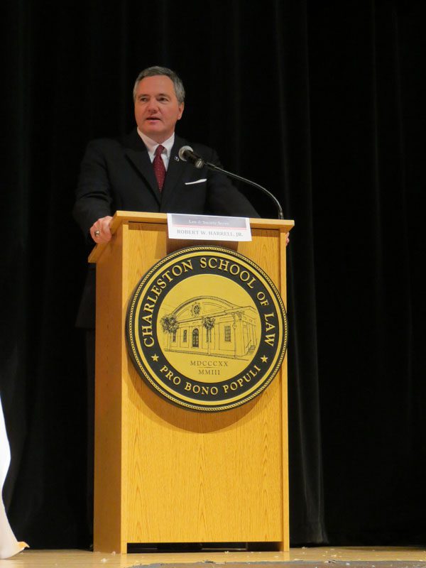 The Honorable Robert Harrell, Jr. speaking to the audience