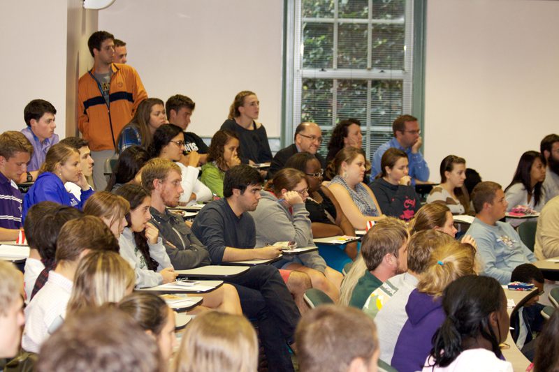 Students attending the annual celebration of the U.S. Constitution. This year's discussion is centered around the Supreme Court's decision that Obamacare is constitutional. The question is 