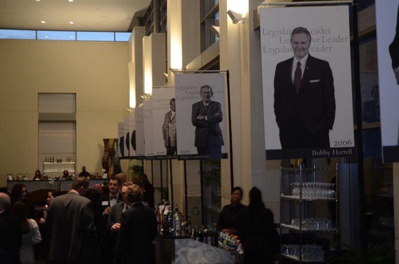 The photo gallery of past award winners in the reception hall