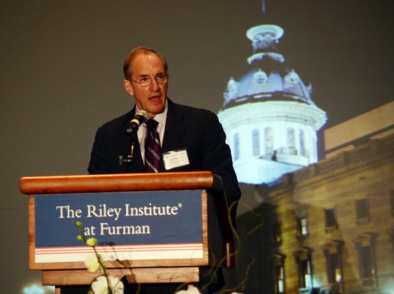 Rod Smolla, President, Furman University, welcoming guests to the Eighth Annual Wilkins Leadership Awards Dinner