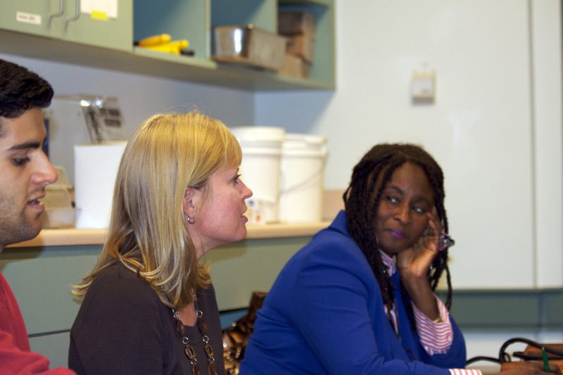 Professor of Sociology Kristy Maher and Ambassador Sanders