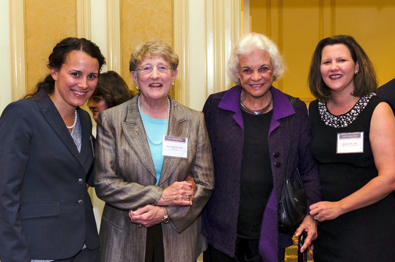 (l-r) Adriane Belton (Womble Carlyle Sandridge & Rice), Hon Jean Toal, Justice O'Connor and Dana Lang