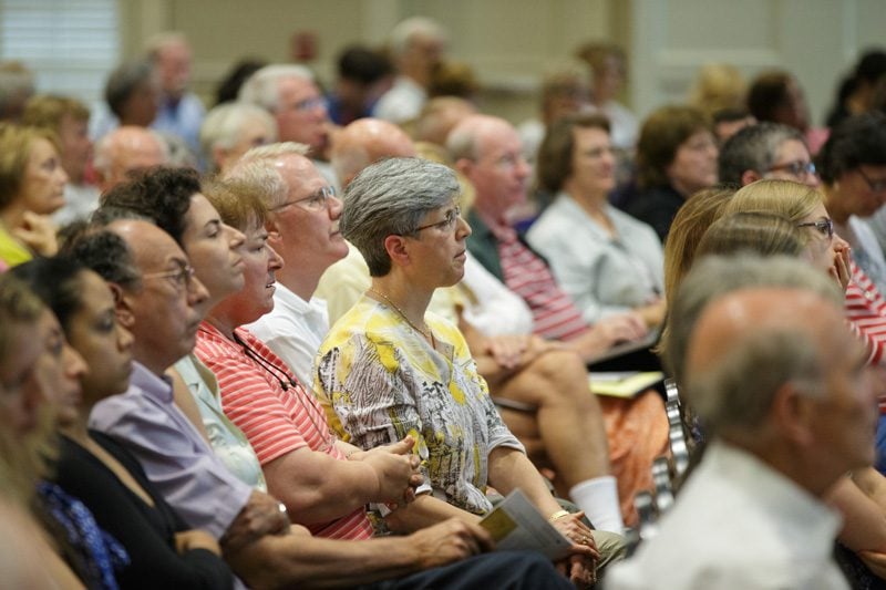 Those attending listening intently