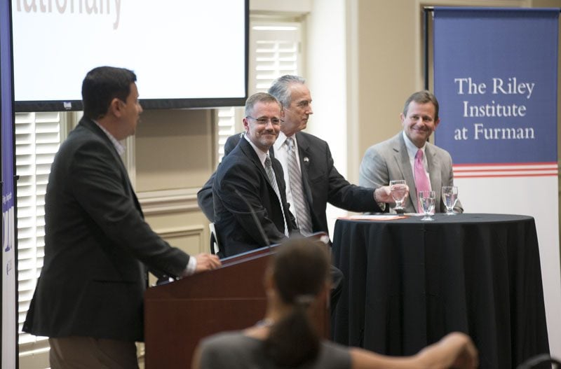 Mark Quinn, Director of Public and Member Relations, Electric Cooperatives of South Carolina and former Host of SCETV's Big Picture, introducing the panelists