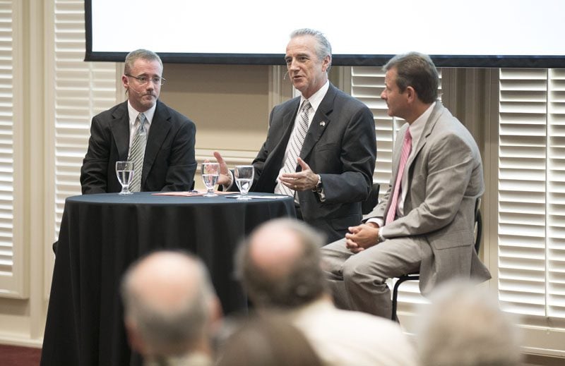 The panelists discussing 