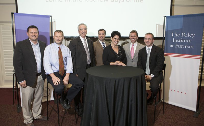 (l-r) Mark Quinn, Armin Meyer, Jim Deyling, John Ropp, Carmela Epright, Mark Nantz and Lee Pearson