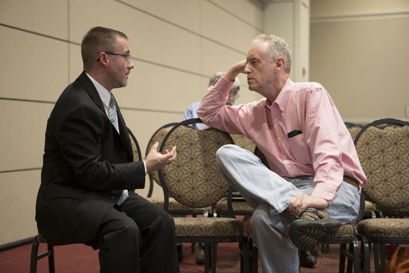 Lee Pearson with one of the community guest