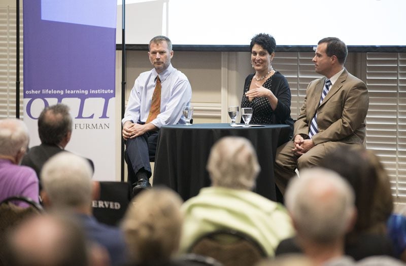 Carmela Epright (center), Professor of Philosophy, Furman University, and Clinical Ethics Consultant
