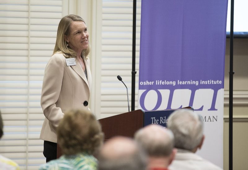 Jill Fuson, Manager of Policy Events and Conferences, Riley Institute at Furman, welcoming all to the final session of Straight Talk: Healthcare Reform in South Carolina