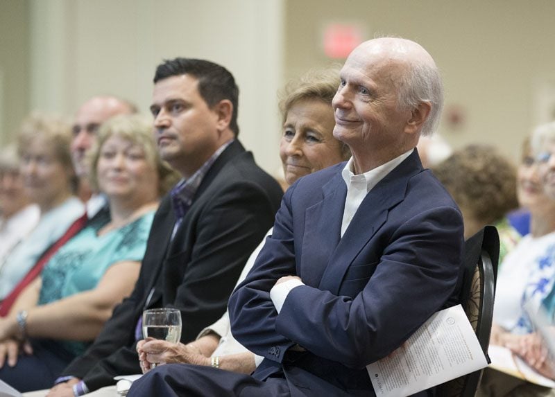 (l-r) Shelli Quenga, Mark Quinn, Betty Farr and Secretary Riley