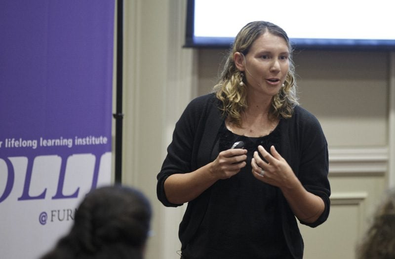 Melanie Cozad, Professor of Economics at Furman University, discussing 
