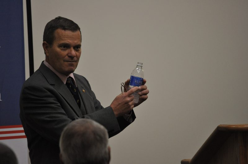 General Lehnert discussing desalinated water that accounts for 98.8% of Dubai's water supply