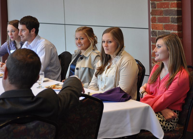 General Lehnert having lunch with the Advance Team