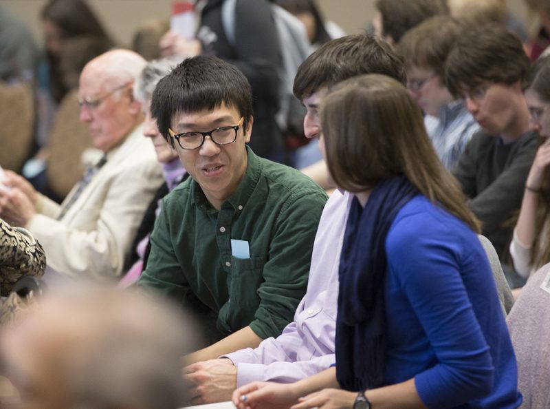 Furman students at Michael Armacost's public address